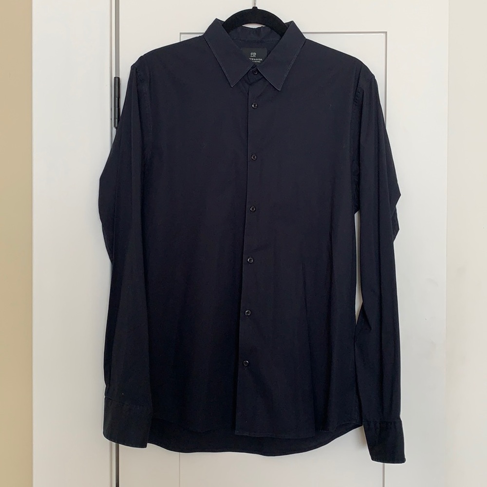 Scotch & Soda Navy Dress Shirt
